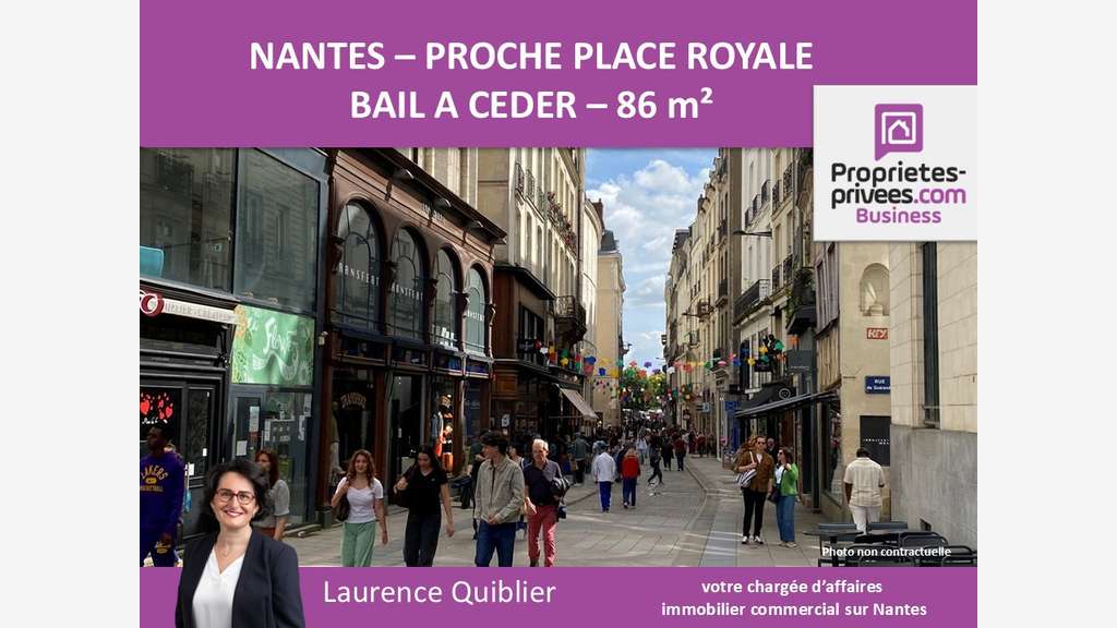 Bail à céder de 86m² proche place Royale à Nantes