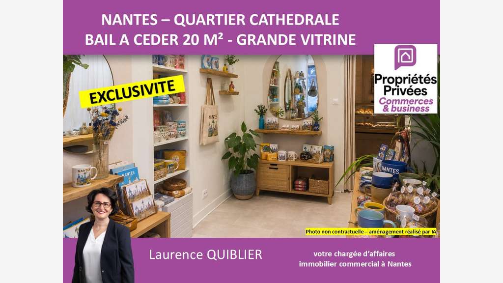 44000 NANTES - BAIL A CEDER SAINT PIERRE 20 M² -