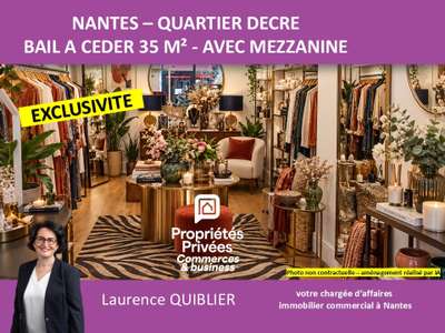 Bail à céder local de 35m² à Nantes quartier Decré