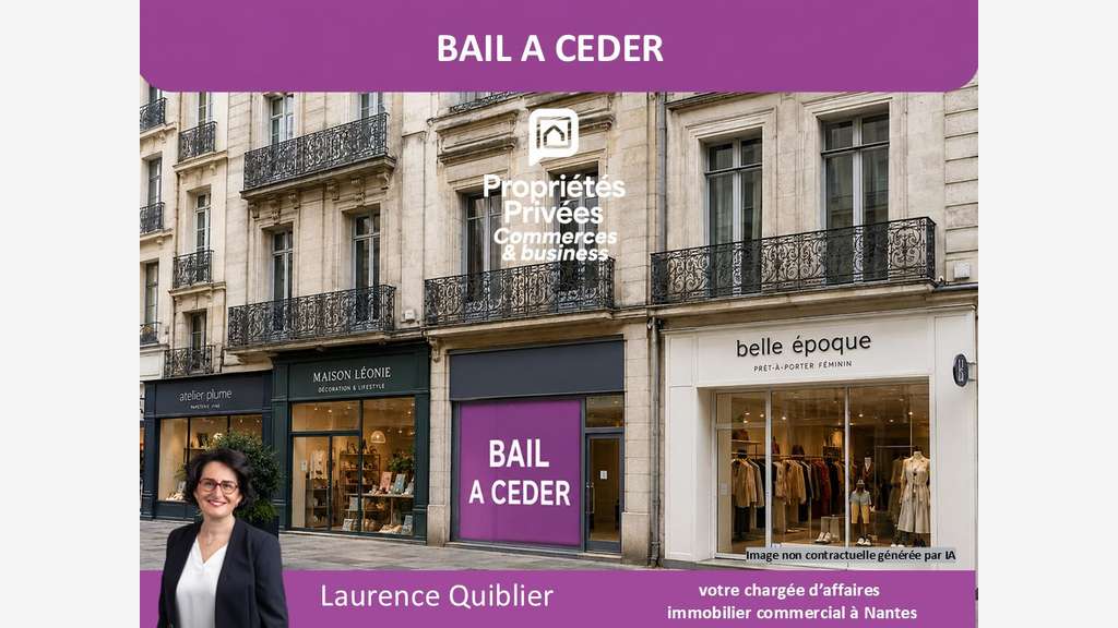Bail à céder local de 35m² à Nantes quartier Decré