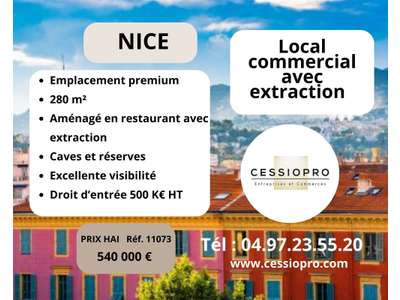 Cession droit au bail Locaux commerciaux - Boutiques à Nice