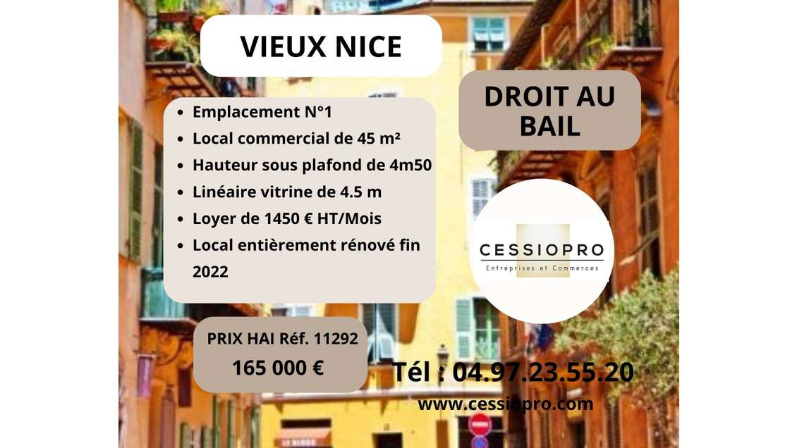 LOCAL COMMERCIAL DE 45 M2 EMPLACEMENT N°1 - VIEUX