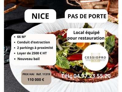Cession droit au bail Locaux commerciaux - Boutiques à Nice