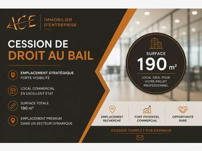 CESSION DROIT AU BAIL - VIEILLE VILLE NICE