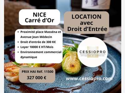 NICE CARRE D'OR LOCATION AVEC DROIT D'ENTRÉE POU