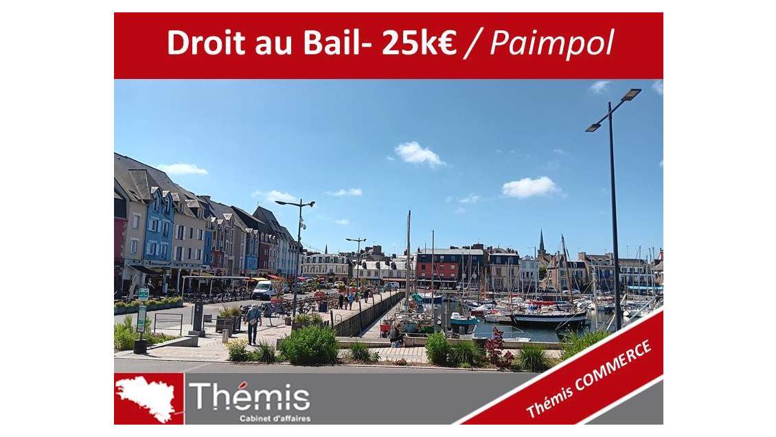 Droit au bail 65m² en centre ville de Paimpol 25k€