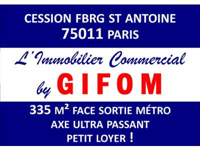 Cession droit au bail Locaux commerciaux - Boutiques à Paris 11e