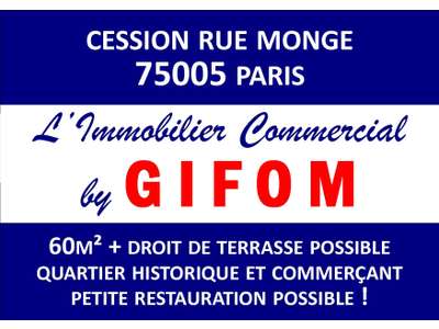 Cession droit au bail Locaux commerciaux - Boutiques à Paris 5e