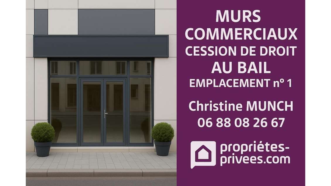 Cession de bail local 327m² ZAC Persan Chambly