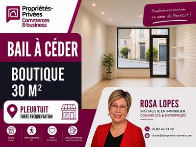 Cession droit au bail Locaux commerciaux - Boutiques à Pleurtuit