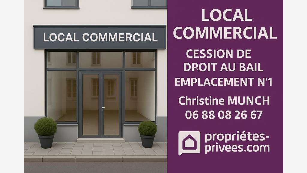 Cession droit au bail local 66m² à Pontoise