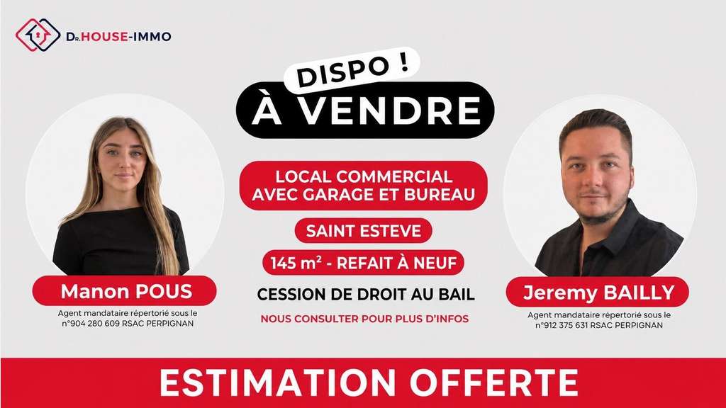 DAB local commercial 145m² à Saint-Estève