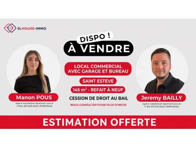 Cession droit au bail Locaux commerciaux - Boutiques à Saint-Estève