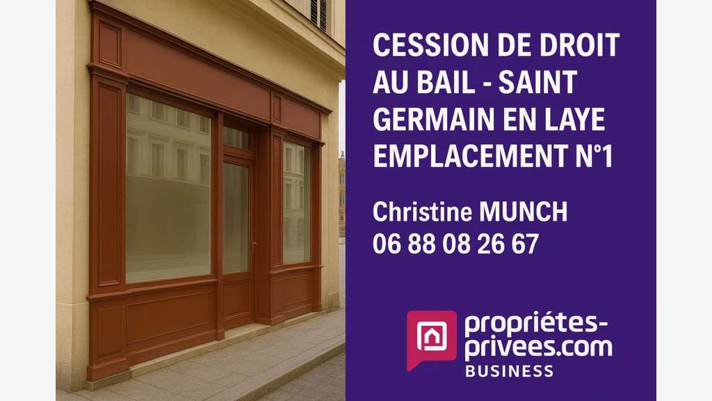 Cession droit au bail 20m² à Saint Germain en Laye