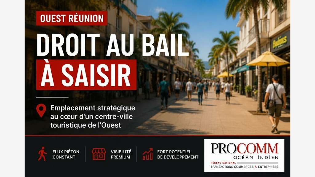 Boutique 50m² à louer à Saint-Leu centre