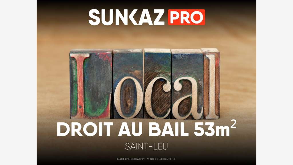 Cession de droit au bail 65m² à Saint-Leu empl n°1