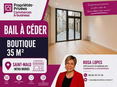 Droit au bail boutique 45m² empl N°1 Saint Malo