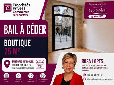 Local commercial 25m² intra muros Saint Malo