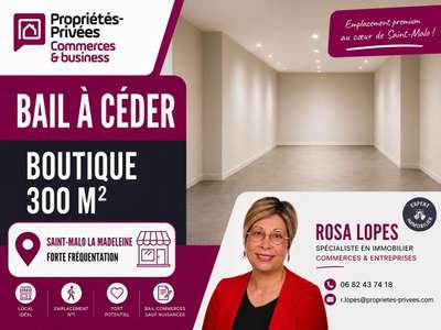 Cession de bail local 300m² St Malo ZAC Madeleine