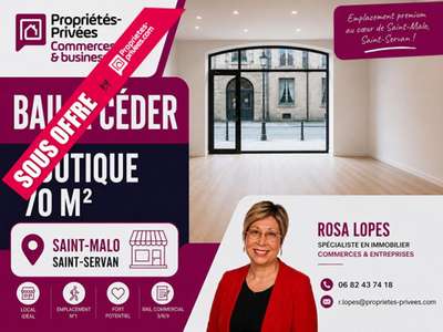 Cession de bail local 70m² à Saint Malo