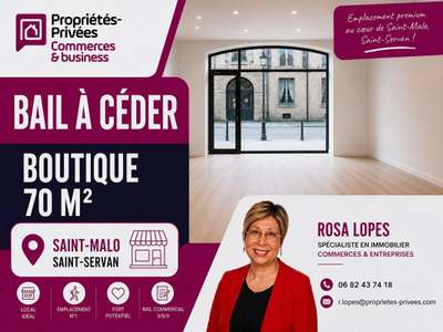Cession de bail local 70m² à Saint Malo