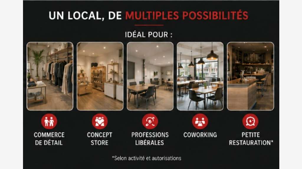 Droit au bail boutique de 45m² à Saint Paul centre