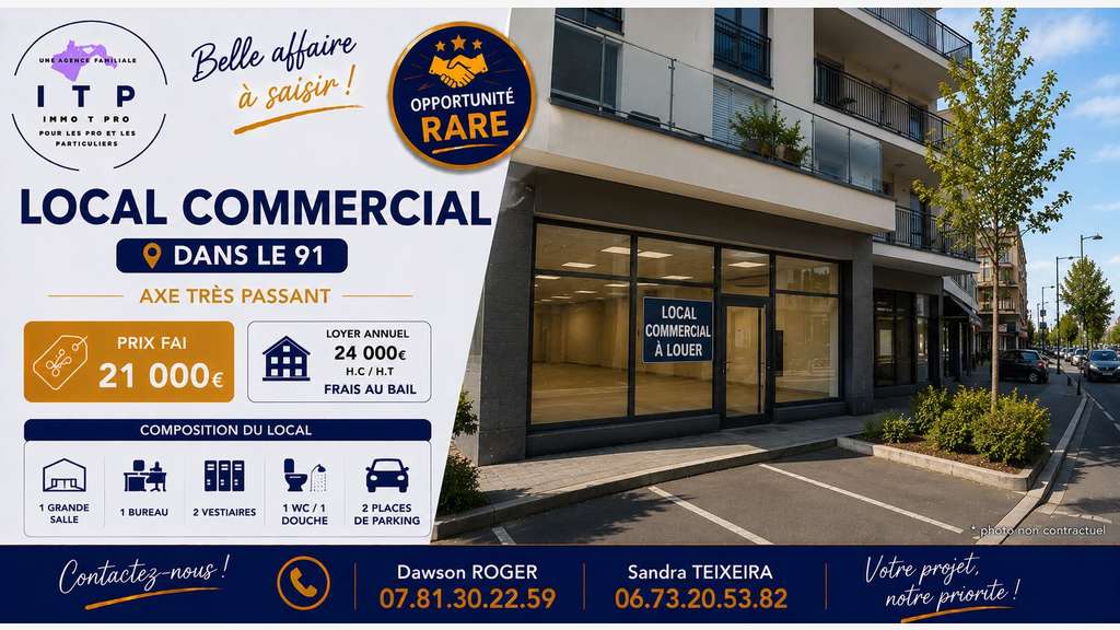 DAB local commercial 100m² Ste-Geneviève-des-Bois