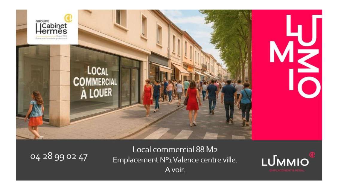Local commercial 80m² empl N°1 Valence