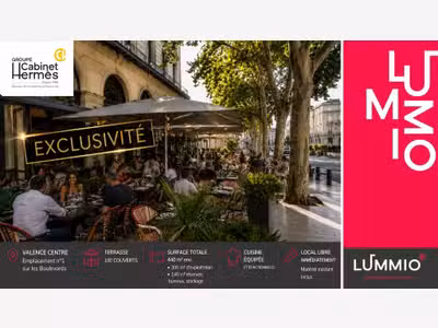 Cède restaurant 440m² vaste terrasse à Valence