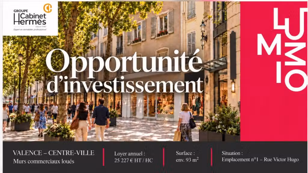 VALENCE HYPER CENTRE MURS COMMERCIAUX LOUES
