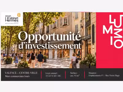 VALENCE HYPER CENTRE MURS COMMERCIAUX LOUES
