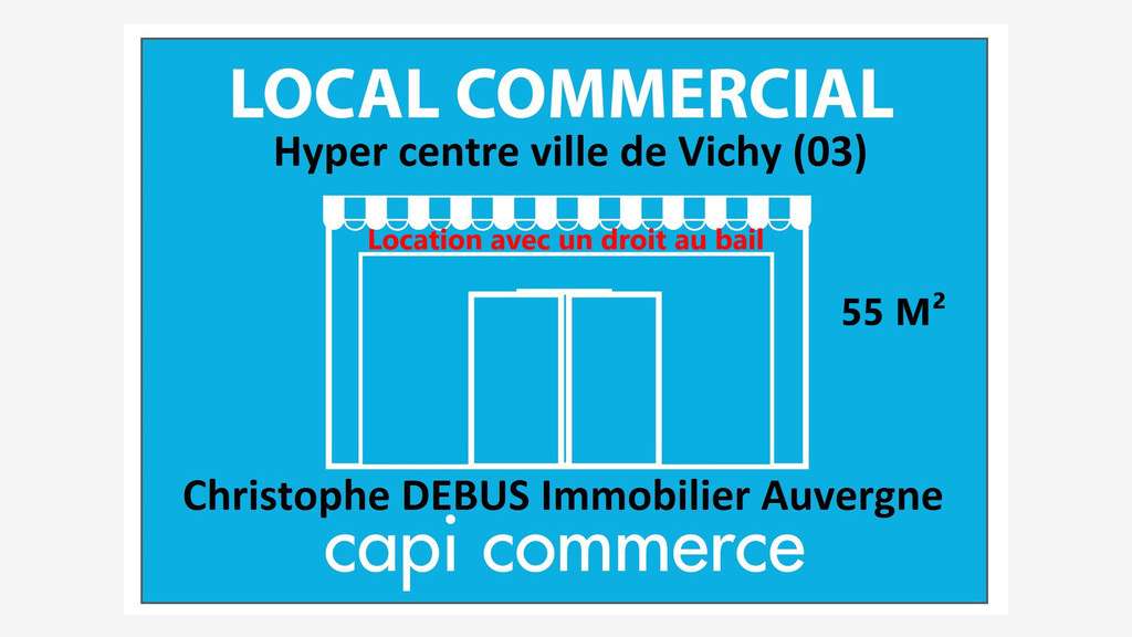 A louer droit au bail local commercial 110m² Vichy