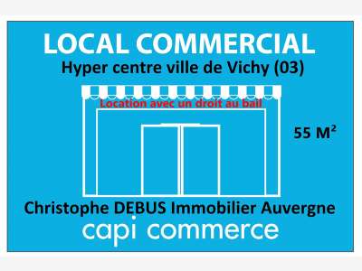 A louer droit au bail local commercial 110m² Vichy