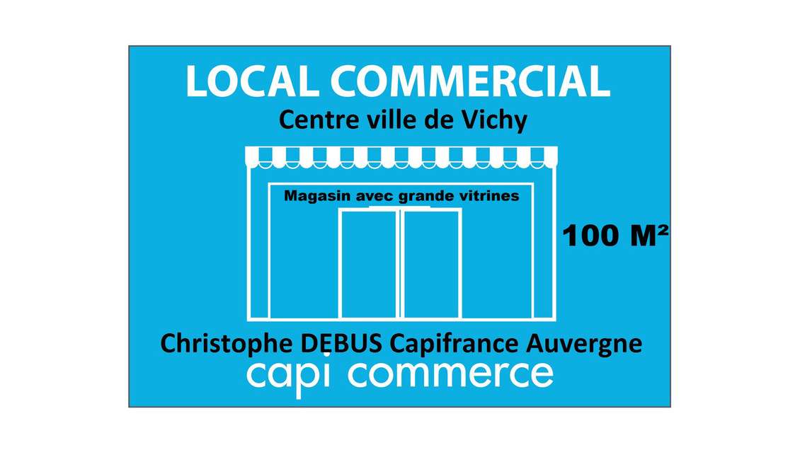 A céder boutique de 200m² emplacement N°1 Vichy