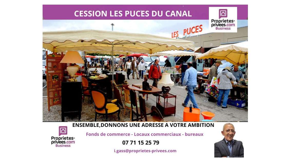 Cession de bail 56m² à Villeurbanne Puces du Canal