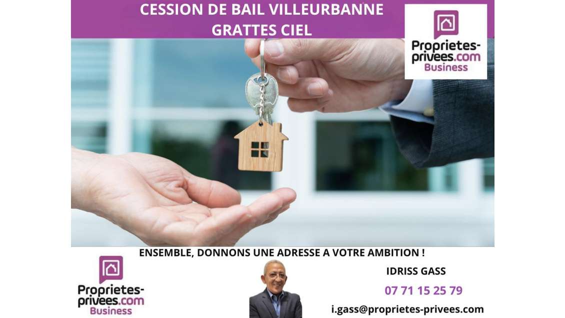 Cession bail local 45m² Villeurbanne Gratte-Ciel