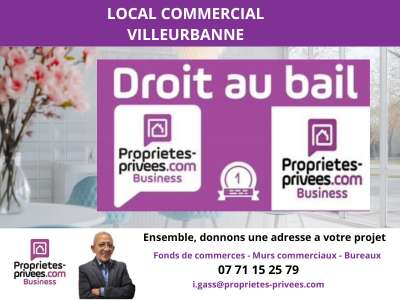 Cession de bail local 37m² d'angle à Villeurbanne
