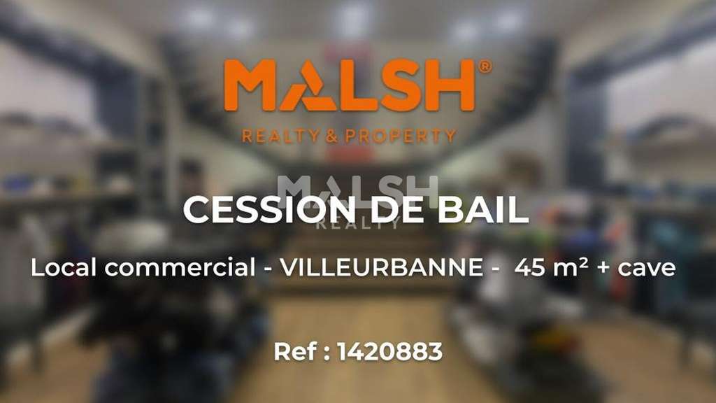 Bail à céder local commercial 45m² Villeurbanne