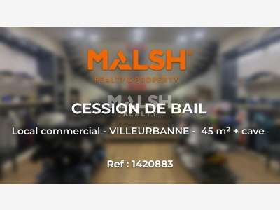 Bail à céder local commercial 45m² Villeurbanne