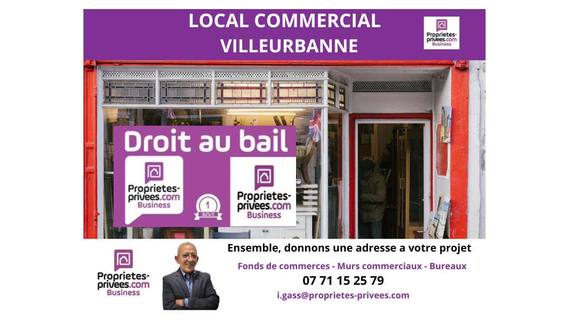 Cession bail local 60m² à Villeurbanne Crs Tolstoï