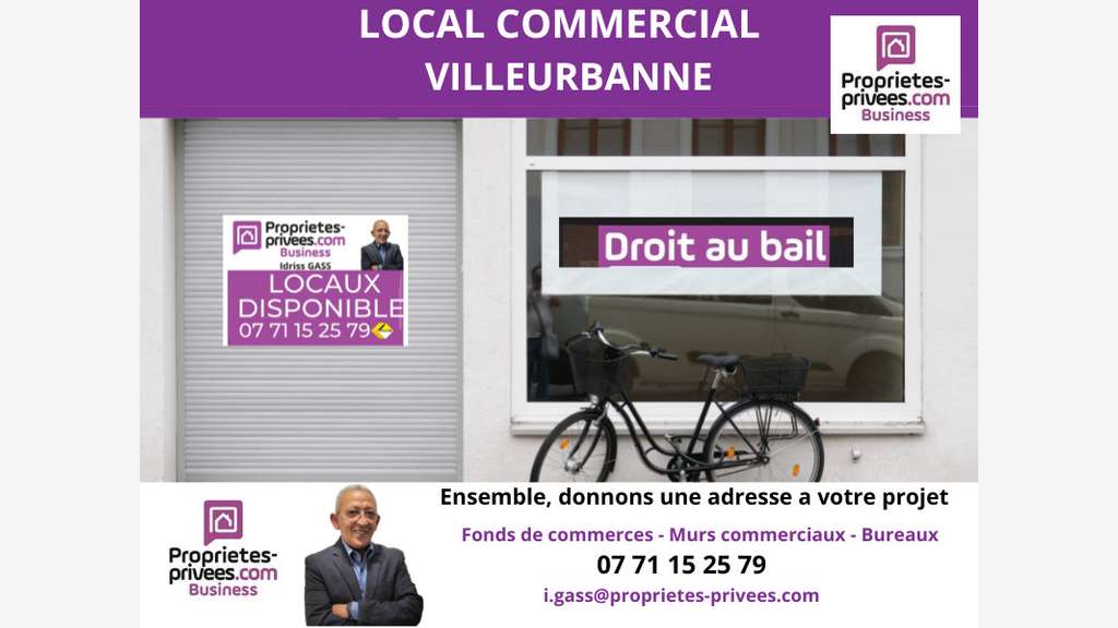 Cession bail local commercial 53m² Villeurbanne