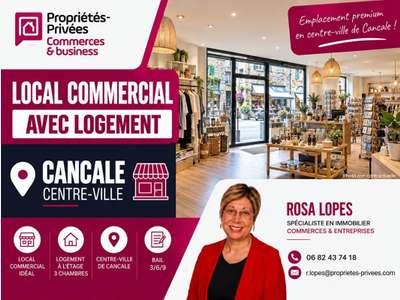 Droit au bail 60m² avec logement Cancale centre
