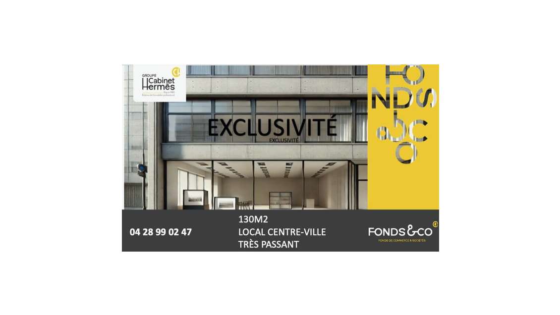 DAB local commercial 131m² à Valence rue V.Hugo 