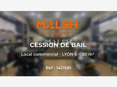Bail à céder local commercial 30m² Lyon 6e