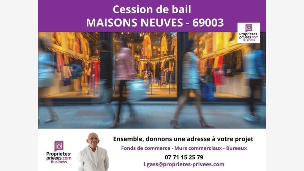 DAB local commercial grande vitrine 70m² à Lyon 3e