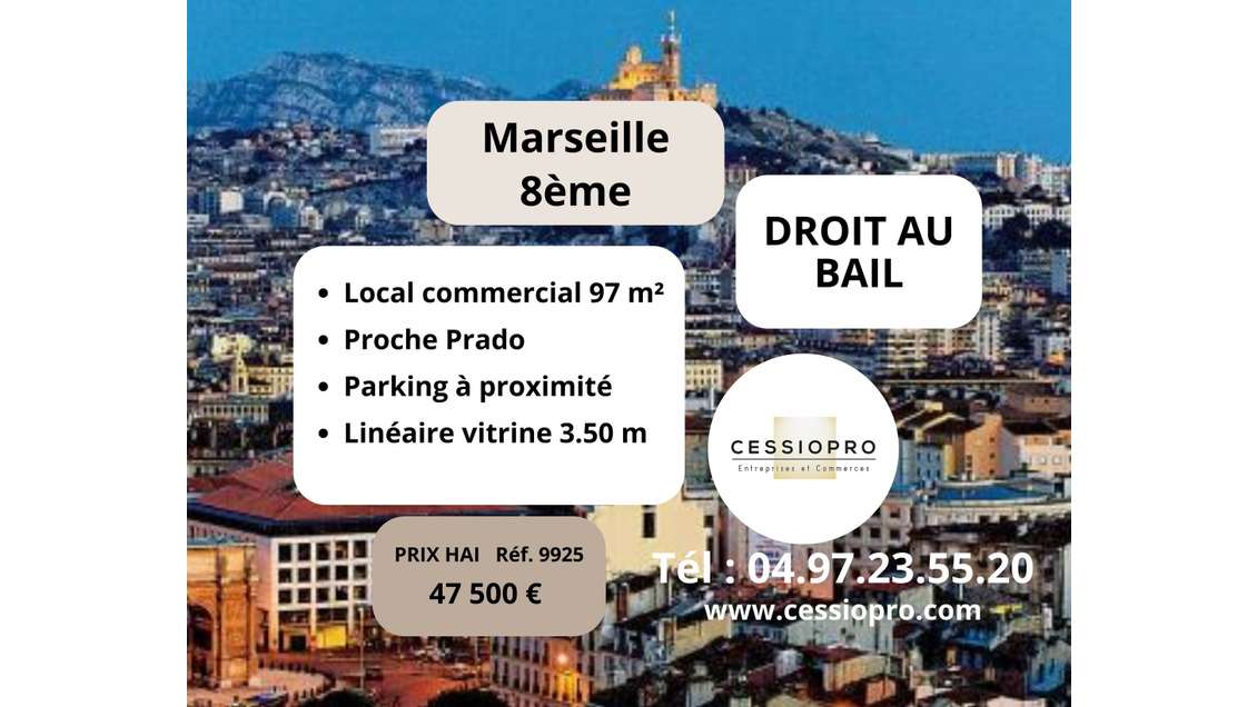 DAB local commercial 97m² à Marseille 8e Prado