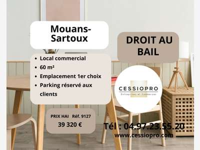 DAB local 66m² empl stratégique à Mouans-Sartoux