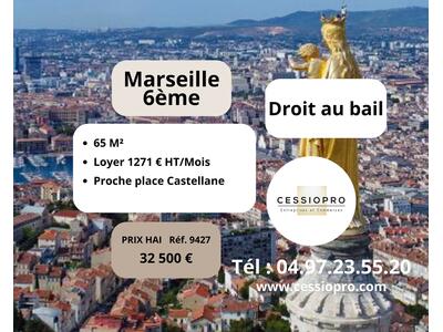 Cession droit au bail Locaux commerciaux - Boutiques à Marseille 6e