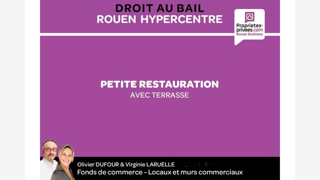 Cession de bail restauration à Rouen hyper centre