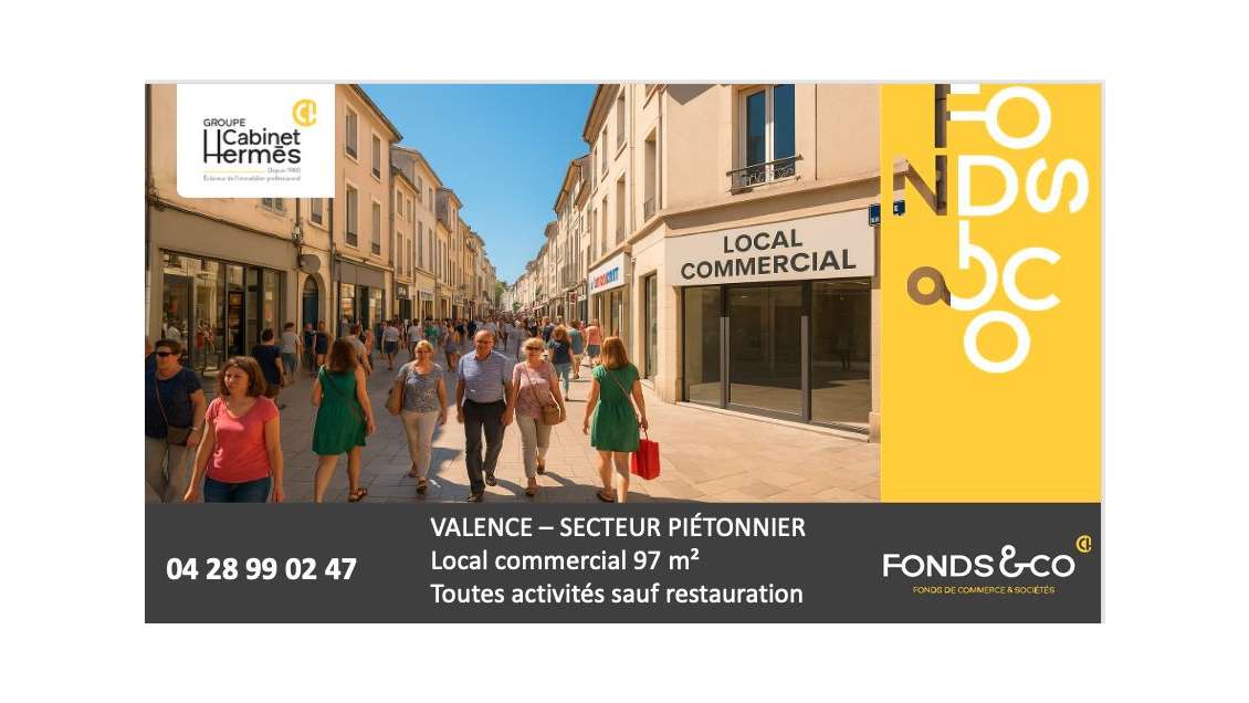 DAB local commercial 105m² secteur prisé à Valence